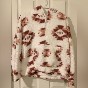 Fade zip up fleece hooded 1/4 zip